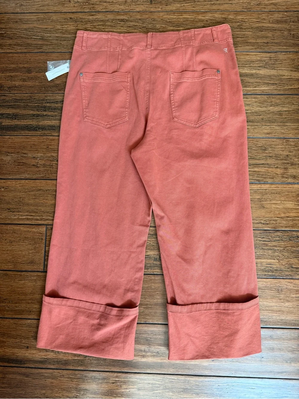 NWT Pilcro Anthropologie Relaxed Cuff Pants Orange Size 34 Boho